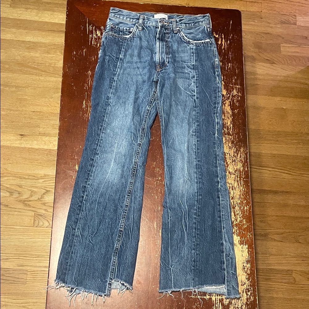 Zara Women Premium Denim Distressed Jeans